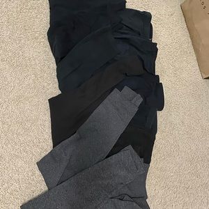 A bunch of leggings